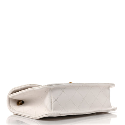 Chanel Caviar Quilted Medium Sweet Classic Flap White 4 of 11