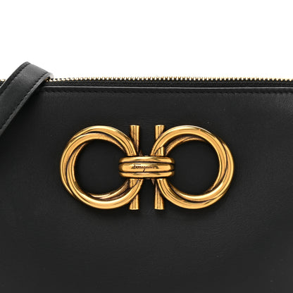 Salvatore Ferragamo Calfskin Trapezio Shoulder Bag Black 9 of 12