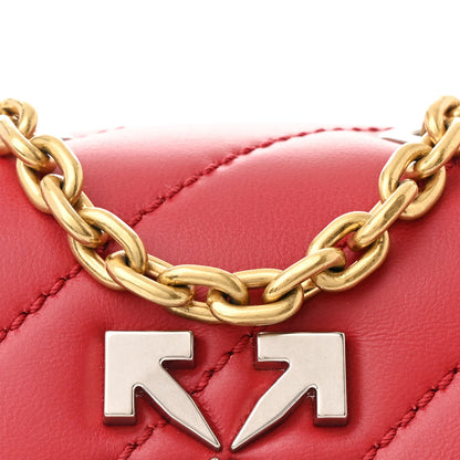 Off-White Calfskin Diagonal Quilted Jackhammer 19 Shoulder Bag Red 8 of 10