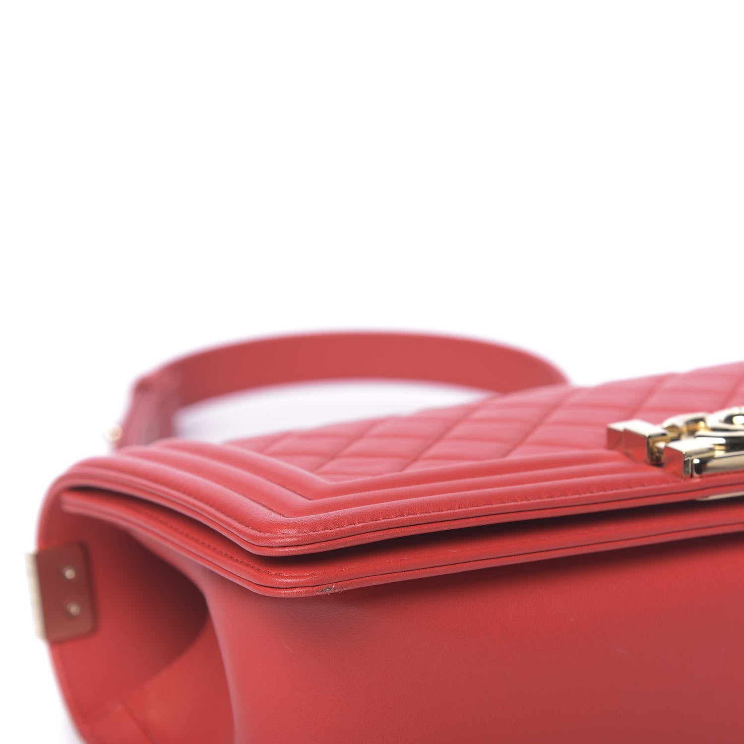 Chanel Lambskin Quilted Medium Boy Flap Red 10 of 13