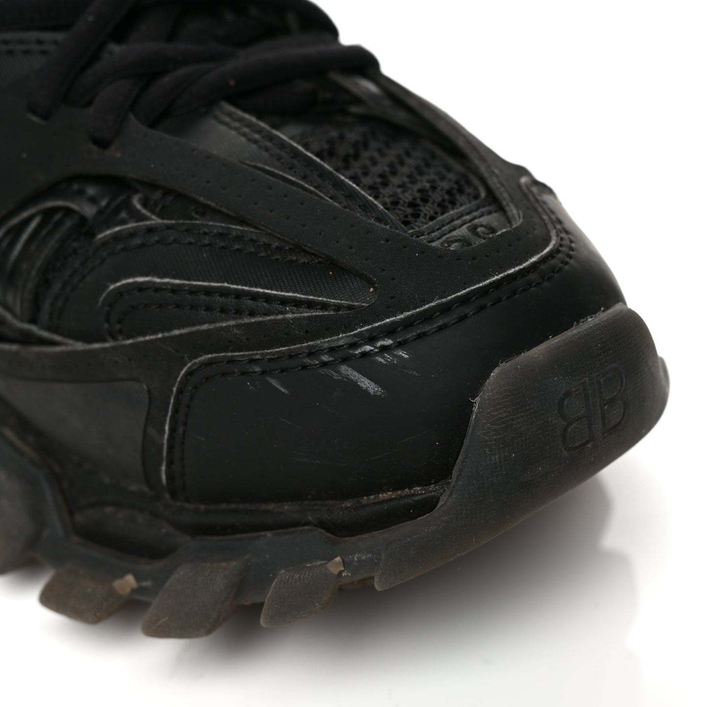 Mesh Nylon Track Sneakers 39 Black
