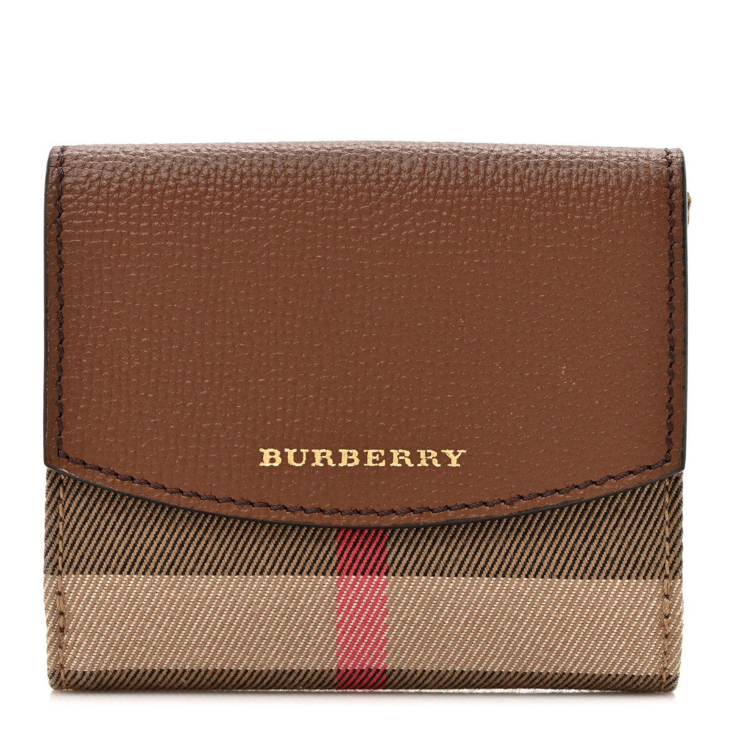 House Check Luna French Wallet Brown