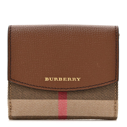 Burberry House Check Luna French Wallet Brown 1 of 7