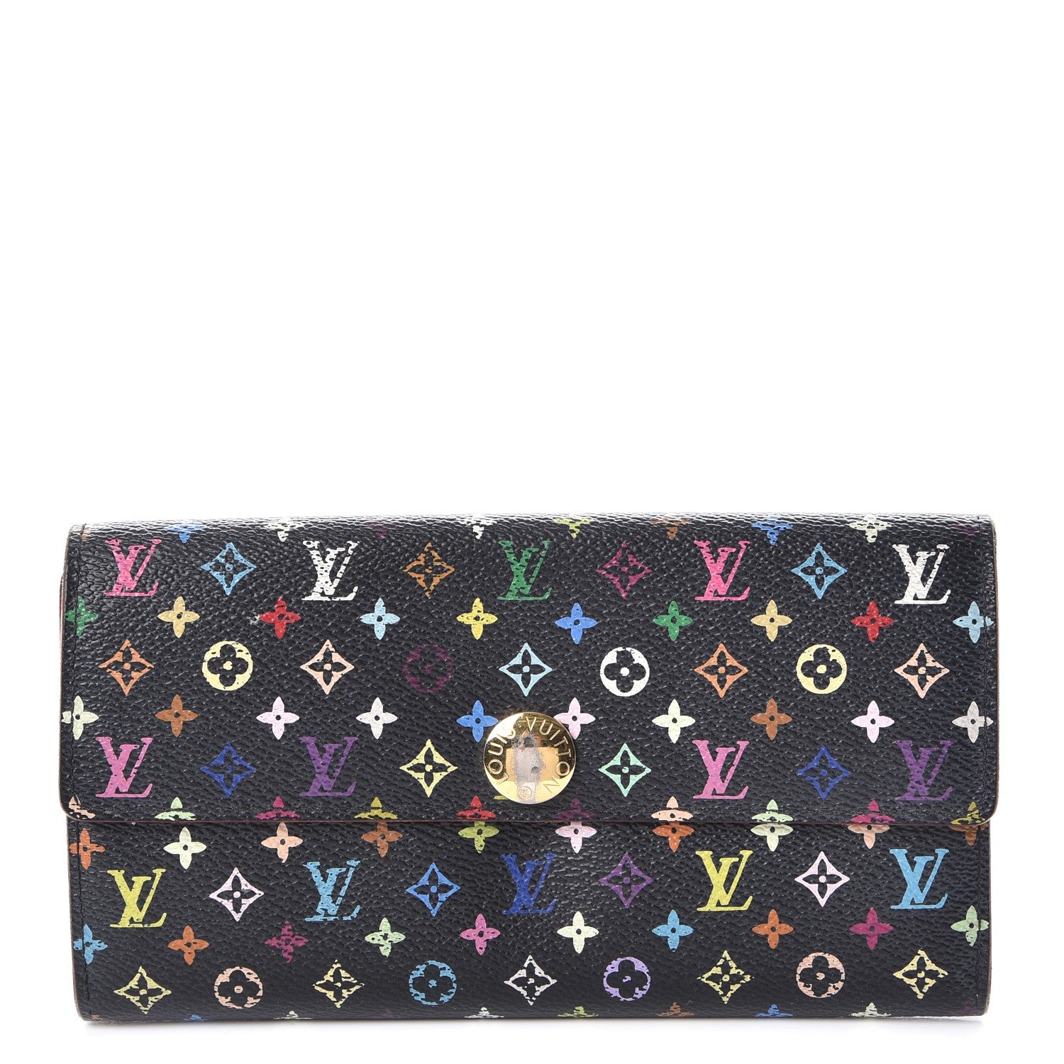 Louis Vuitton Monogram Multicolor Sarah Wallet Black 1 of 20