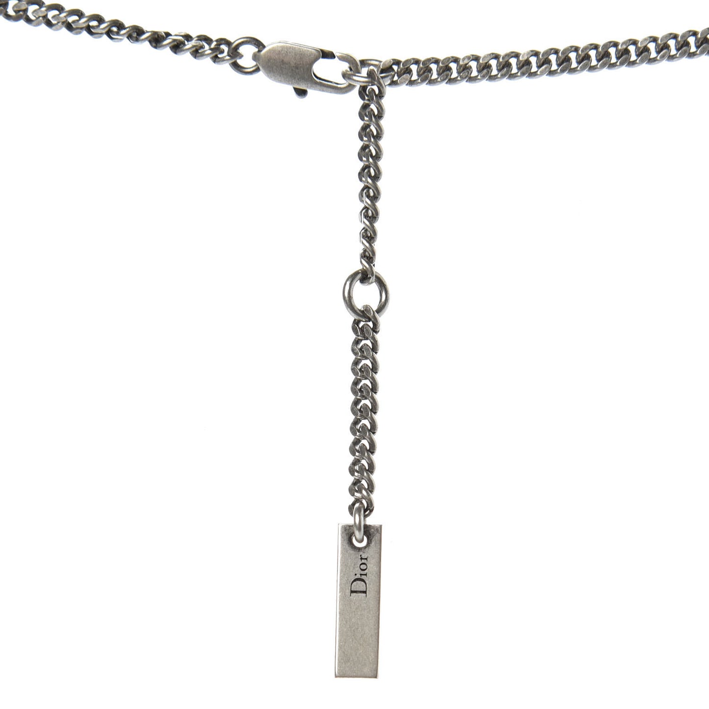 Metal Cigarette Necklace Silver