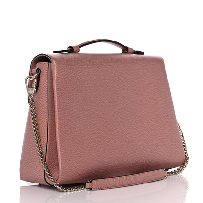 Gucci Dollar Calfskin Medium Interlocking G Top Handle Shoulder Bag Soft Pink 2 of 8