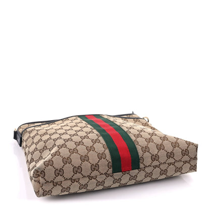 Gucci GG Monogram Web Flat Messenger Bag  Black 3 of 8