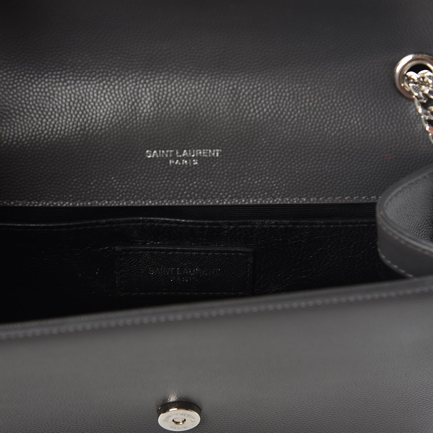 Saint Laurent Grain De Poudre Small Monogram Kate Satchel Earth 8 of 12