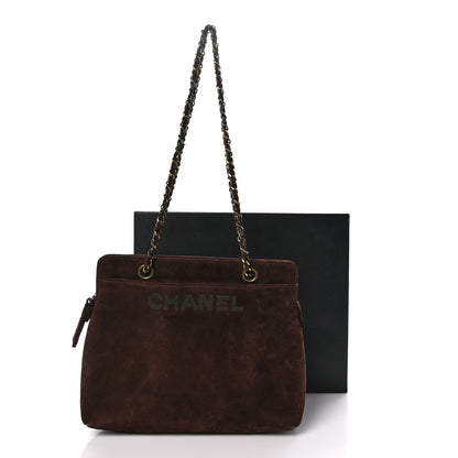 Chanel Suede Shopping Chain Tote Brown 11 of 11