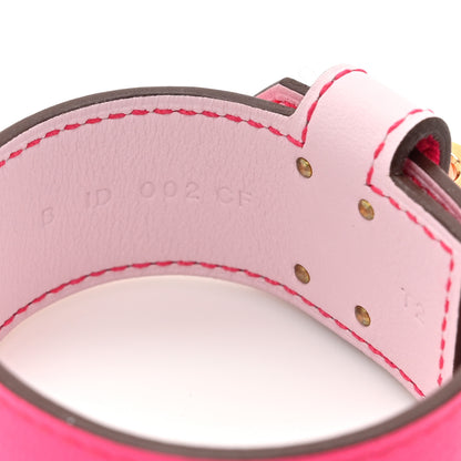 Hermes Chevre Mysore Small Kelly Twist Bracelet T2 Rose Pop 5 of 5