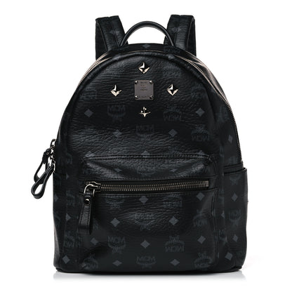 MCM Visetos Studded Small Dual Stark Backpack Black 1 of 13