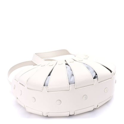 Bottega Veneta French Calfskin Small Shell White Frost 3 of 7