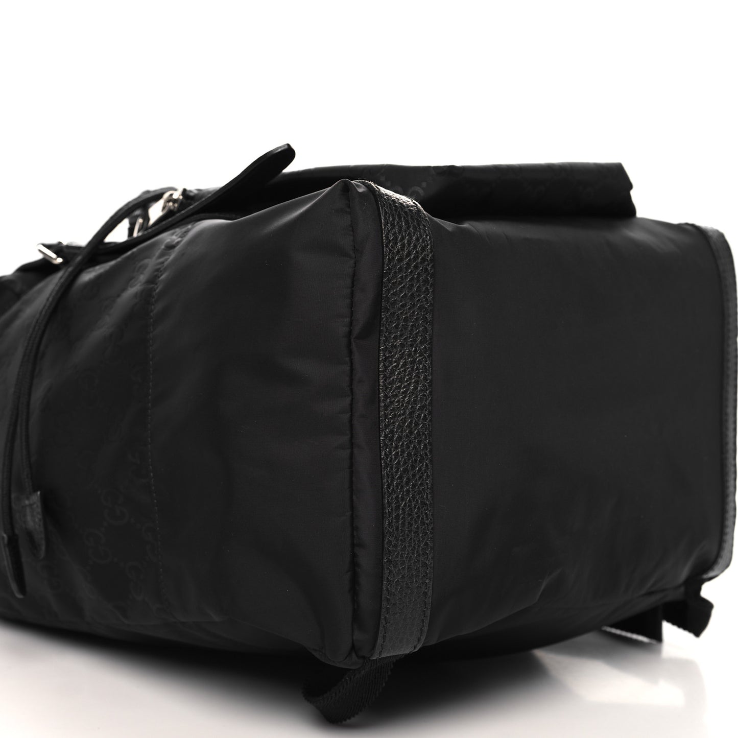 Nylon Monogram Medium Light Double Buckle Backpack Black