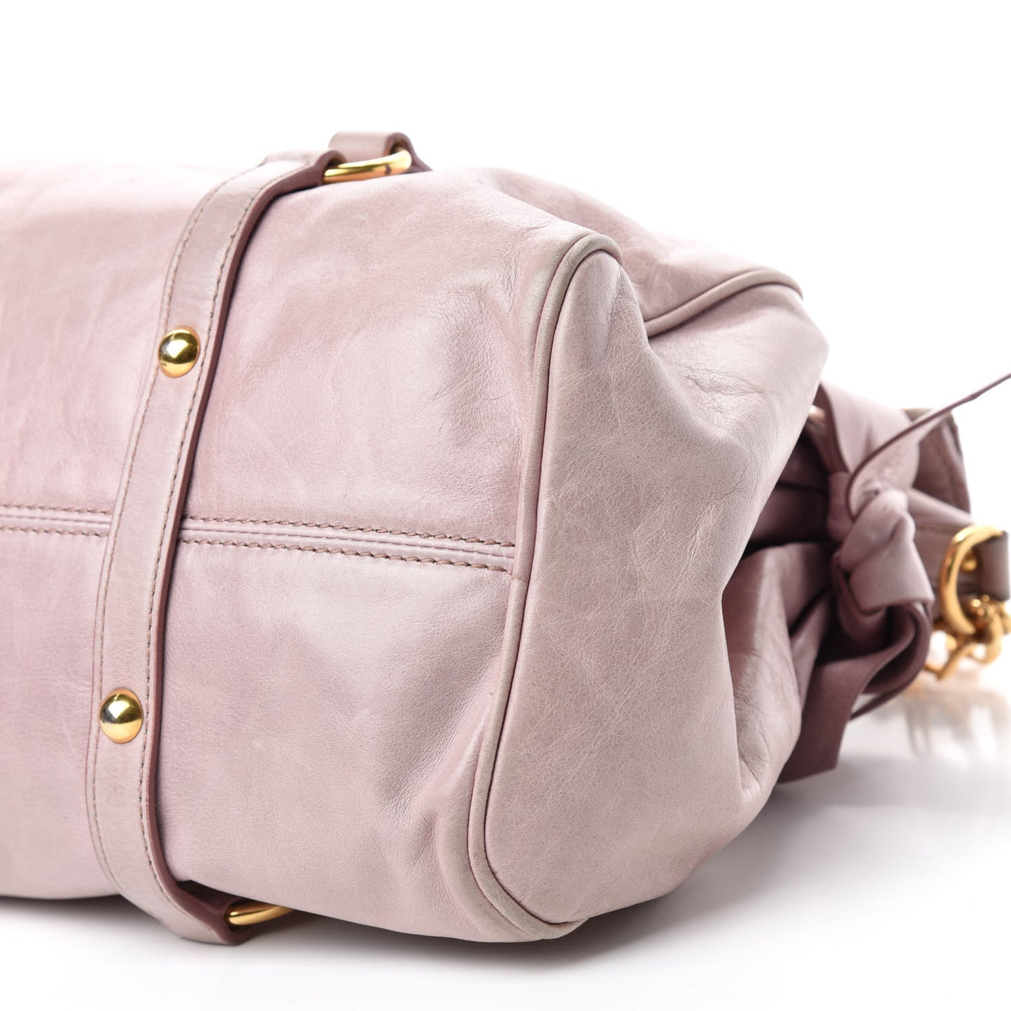 Vitello Lux Large Bow Bag Mughetto