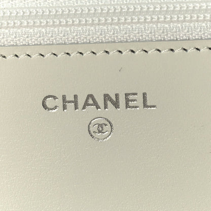 Chanel Caviar Quilted Boy Wallet On Chain WOC White 5 of 9