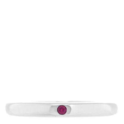 Tiffany Sterling Silver Ruby Elsa Peretti Band Ring 53 6.5 1 of 5