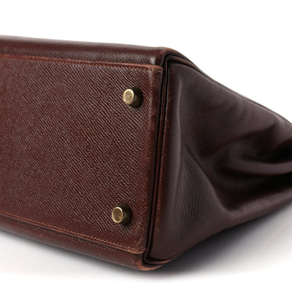 Hermes Courchevel Kelly Retourne 32 Chocolate 9 of 13