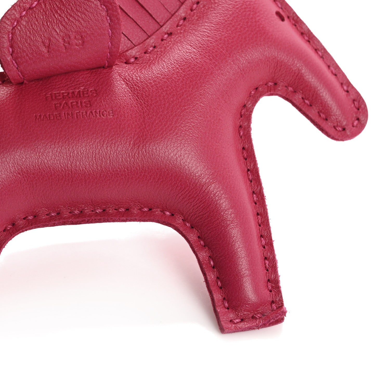 Hermes Milo Lambskin Grigri Rodeo Horse Bag Charm PM Rose Mexico 3 of 6