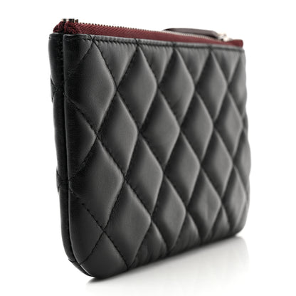 Chanel Lambskin Quilted Small Cosmetic Case Black 3 of 7