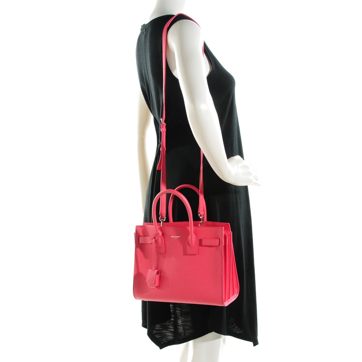 Grained Calfskin Baby Sac De Jour Rose Clair