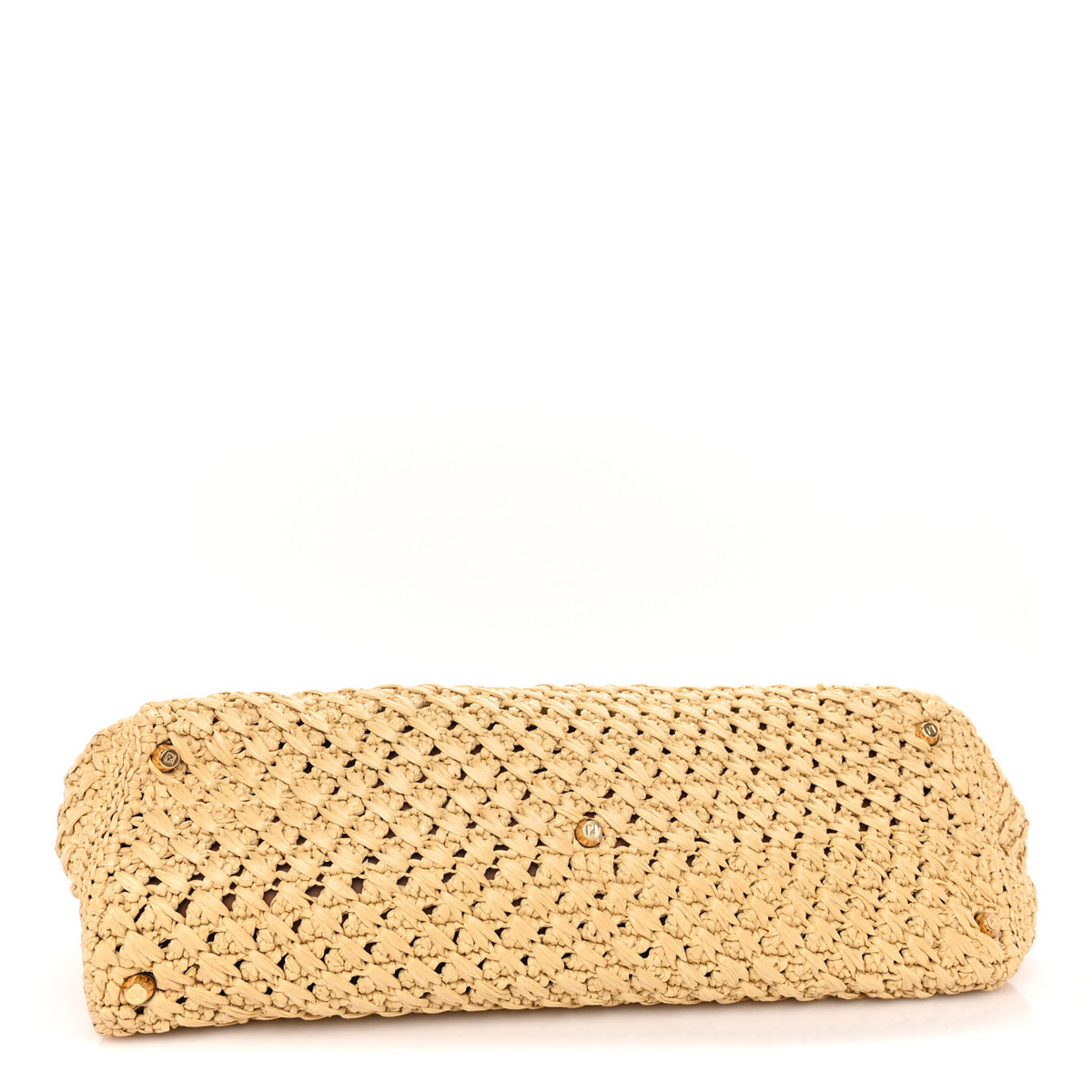 Fendi Raffia Effect Woven Large Fendi Way Tote Beige 3 of 8