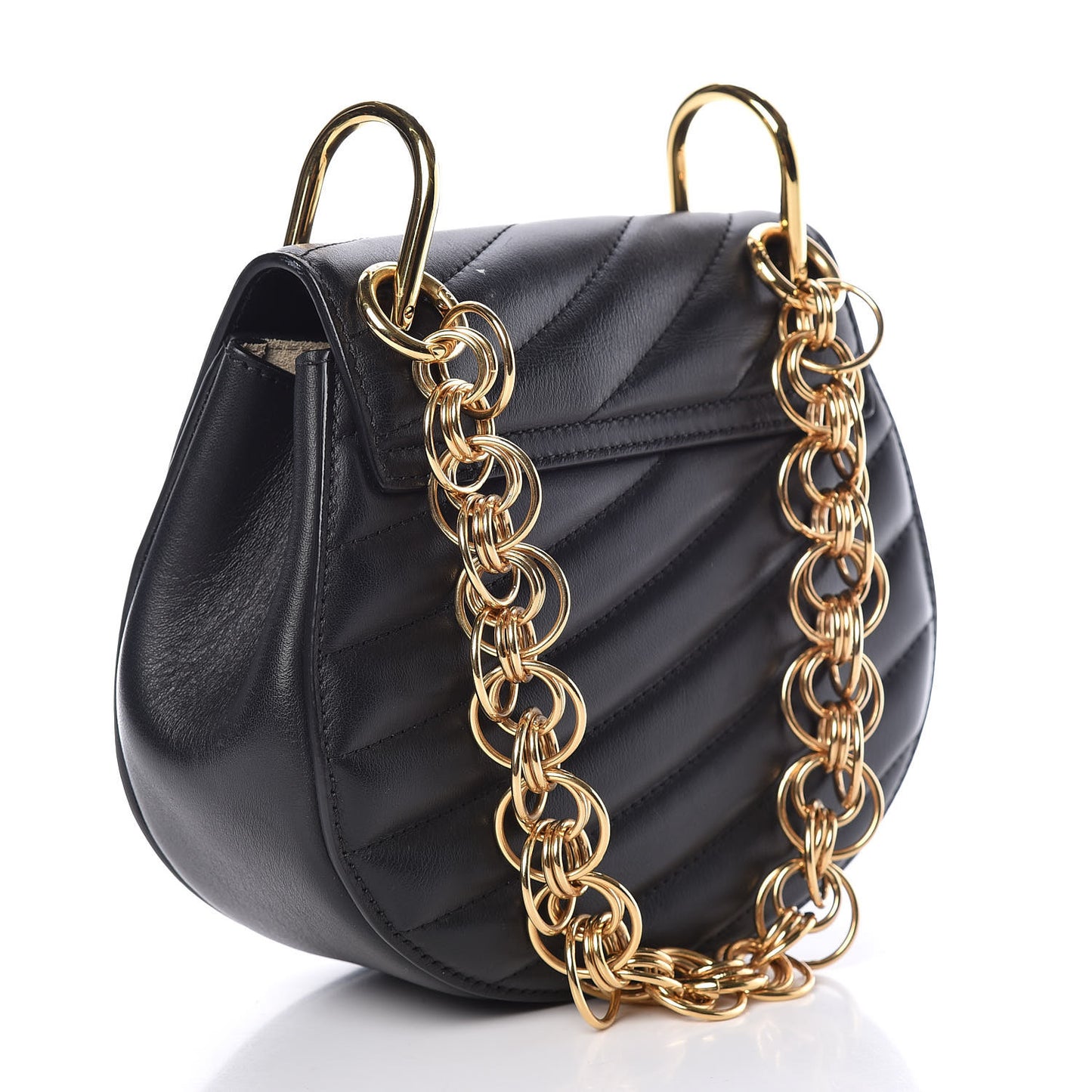 Calfskin Quilted Mini Drew Bijou Shoulder Bag Black