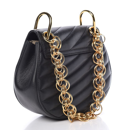 Chloe Calfskin Quilted Mini Drew Bijou Shoulder Bag Black 3 of 11