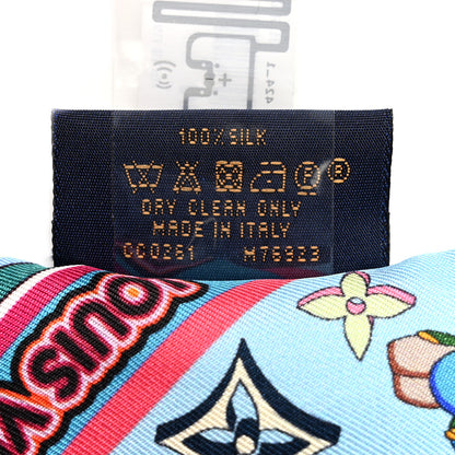 Louis Vuitton Silk Monogram Astro Gemini BB Bandeau Blue 4 of 4