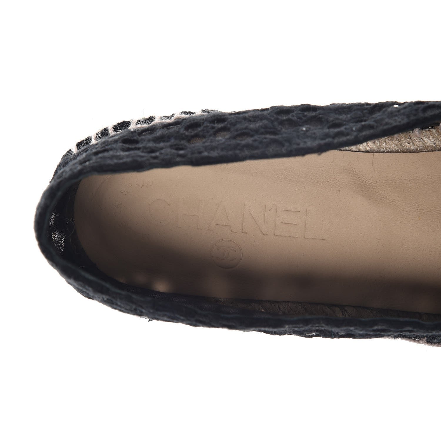 Chanel Lace Patent CC Espadrilles 39 Black 8 of 8