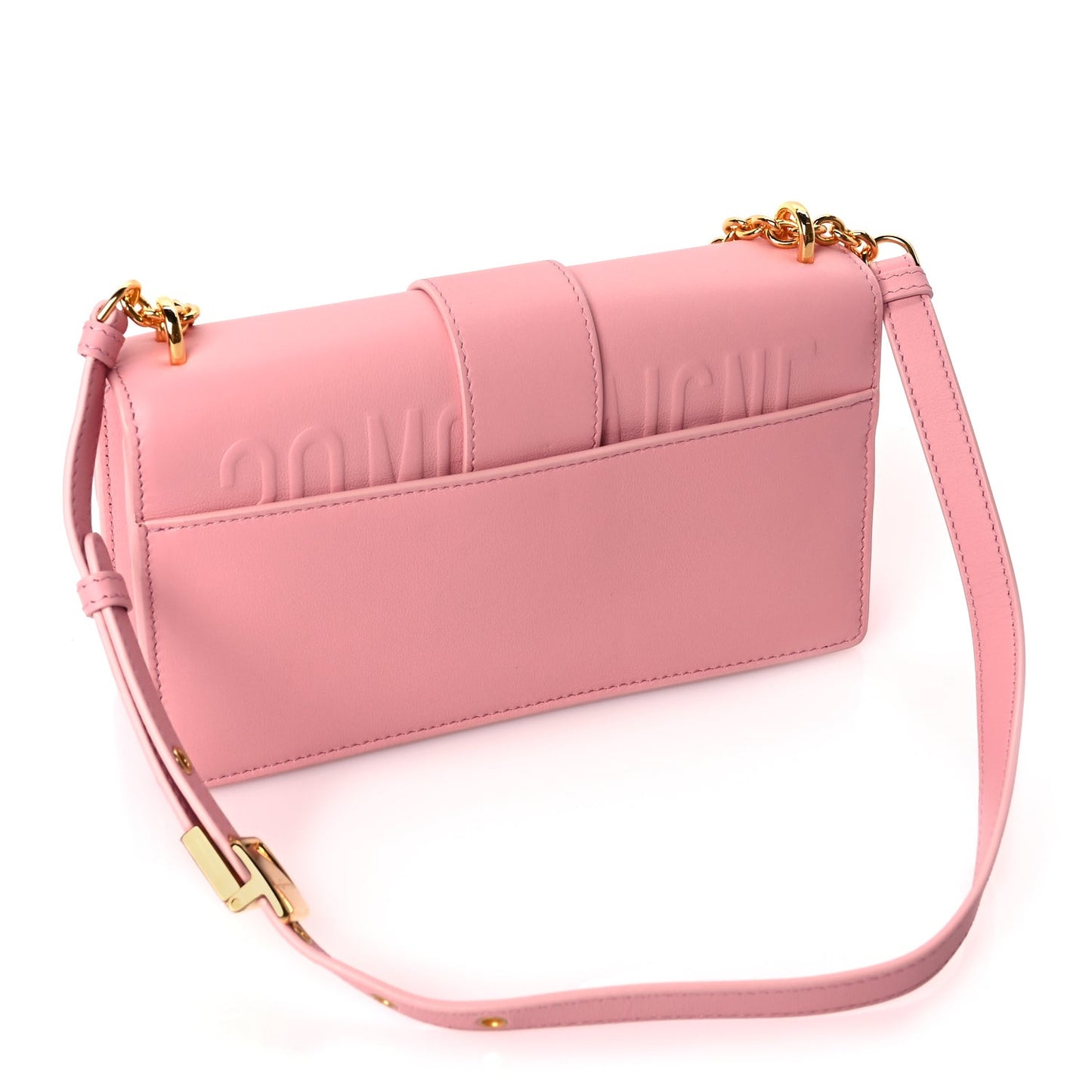 Calfskin 30 Montaigne East West Chain Flap Bag Pink