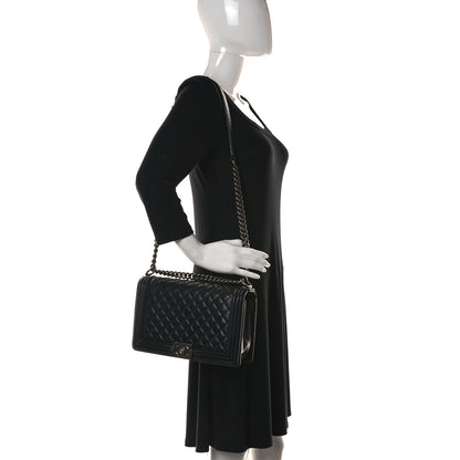 Chanel Lambskin Quilted New Medium Boy Flap Black 2 of 10