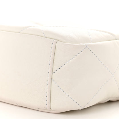 Chanel Lambskin Pearl Quilted CC Mini Camera Case White 10 of 13