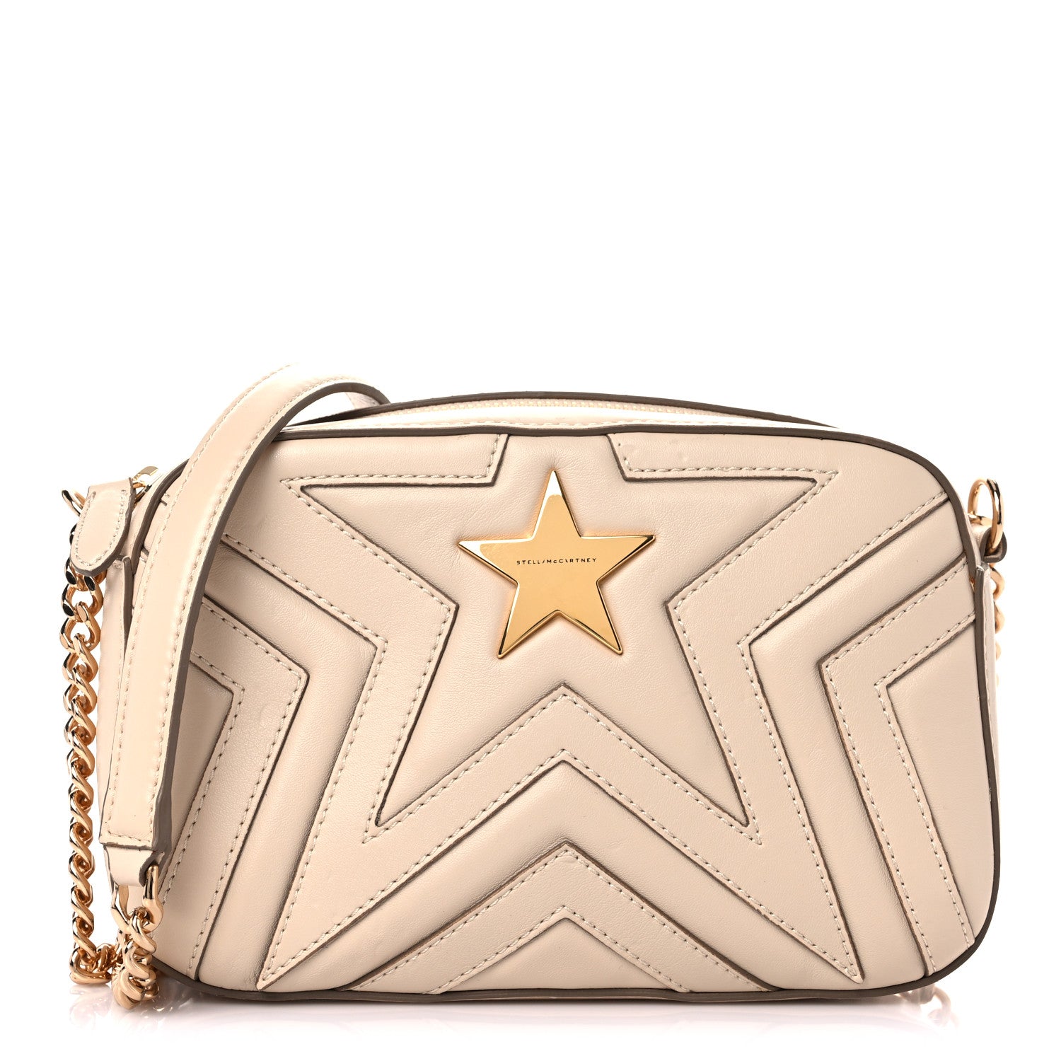 Stella McCartney Eco Alter Nappa Star Patch Shoulder Bag Cream 1 of 10