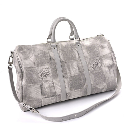 Louis Vuitton Damier Salt Keepall Bandouliere 50 Stone Grey 2 of 7