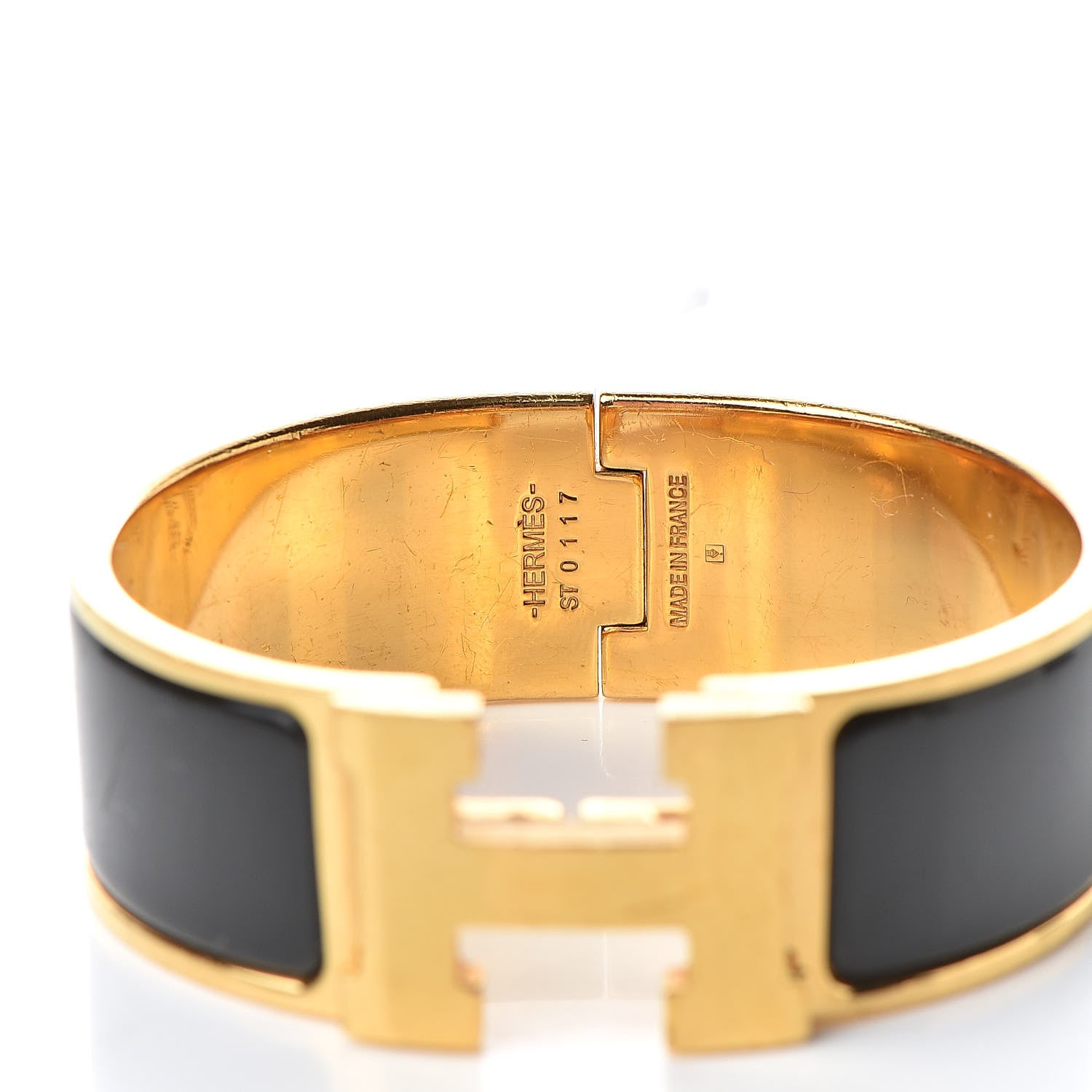 Hermes Enamel Wide Clic Clac H Bracelet PM Black 4 of 7