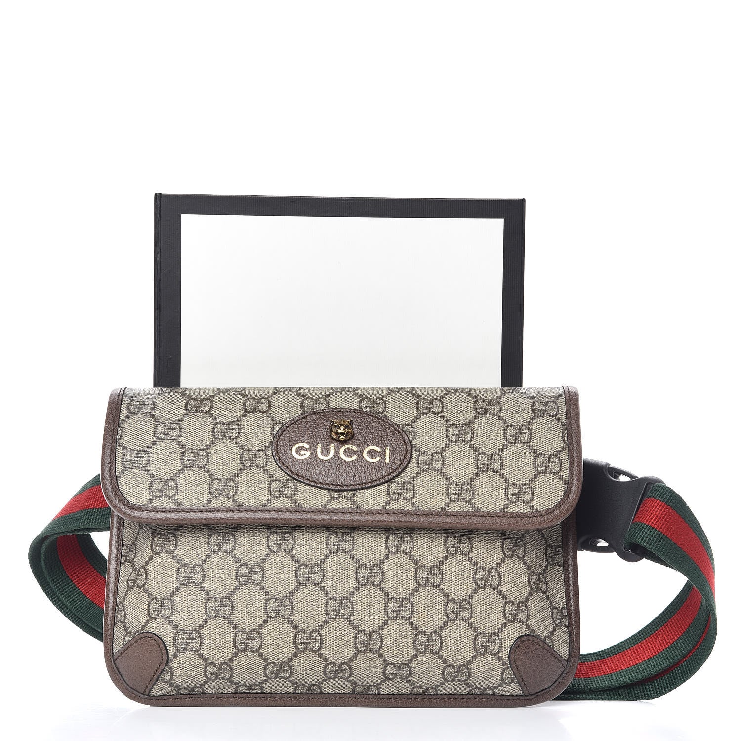 Gucci GG Supreme Monogram Neo Vintage Web Belt Bag Brown 10 of 10