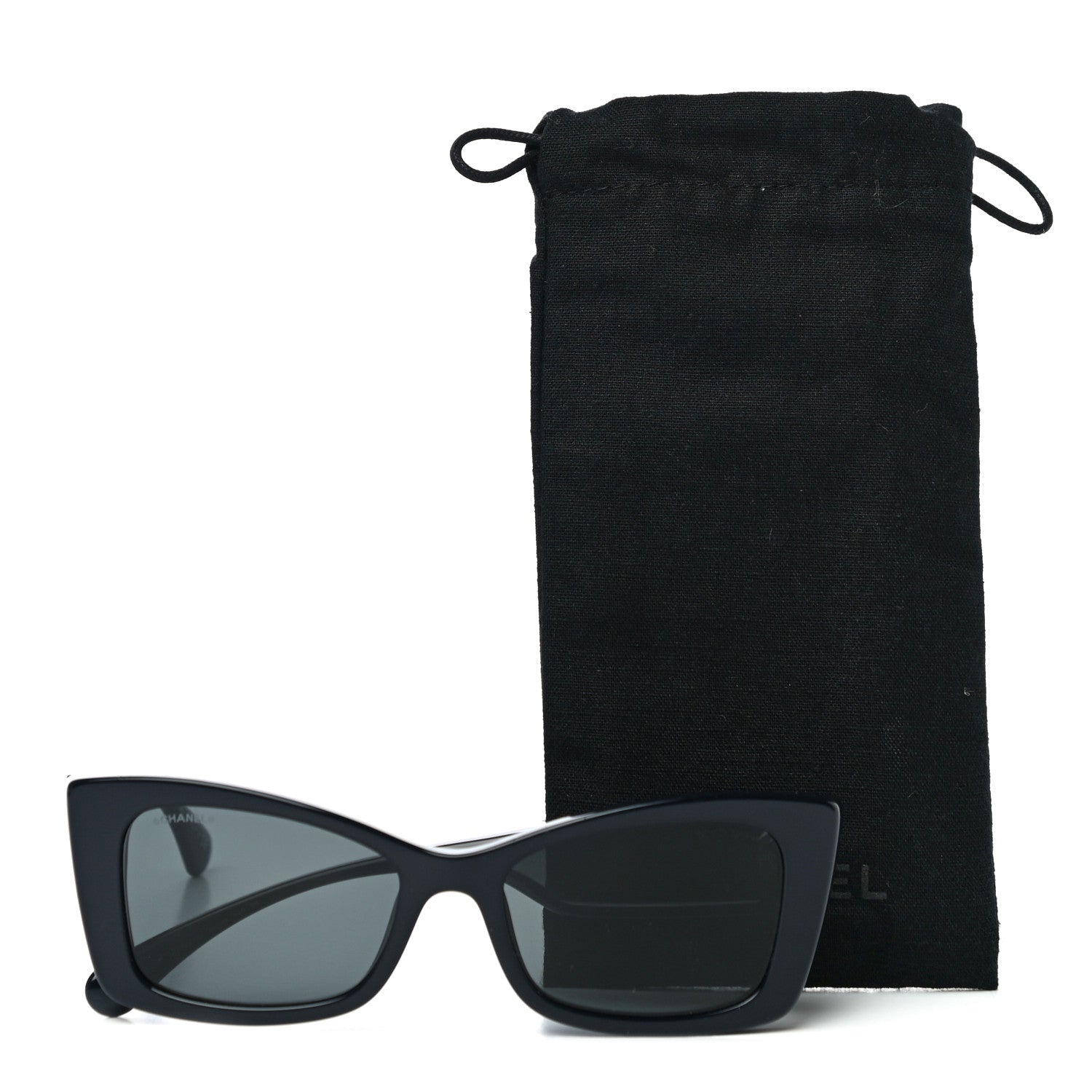 Chanel Acetate CC Rectangle Sunglasses 5430 Black 7 of 7