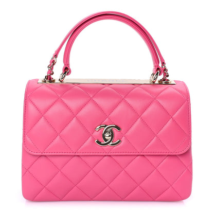 Chanel Lambskin Quilted Small Trendy CC Flap Dual Handle Bag  Dark Pink 1 of 9