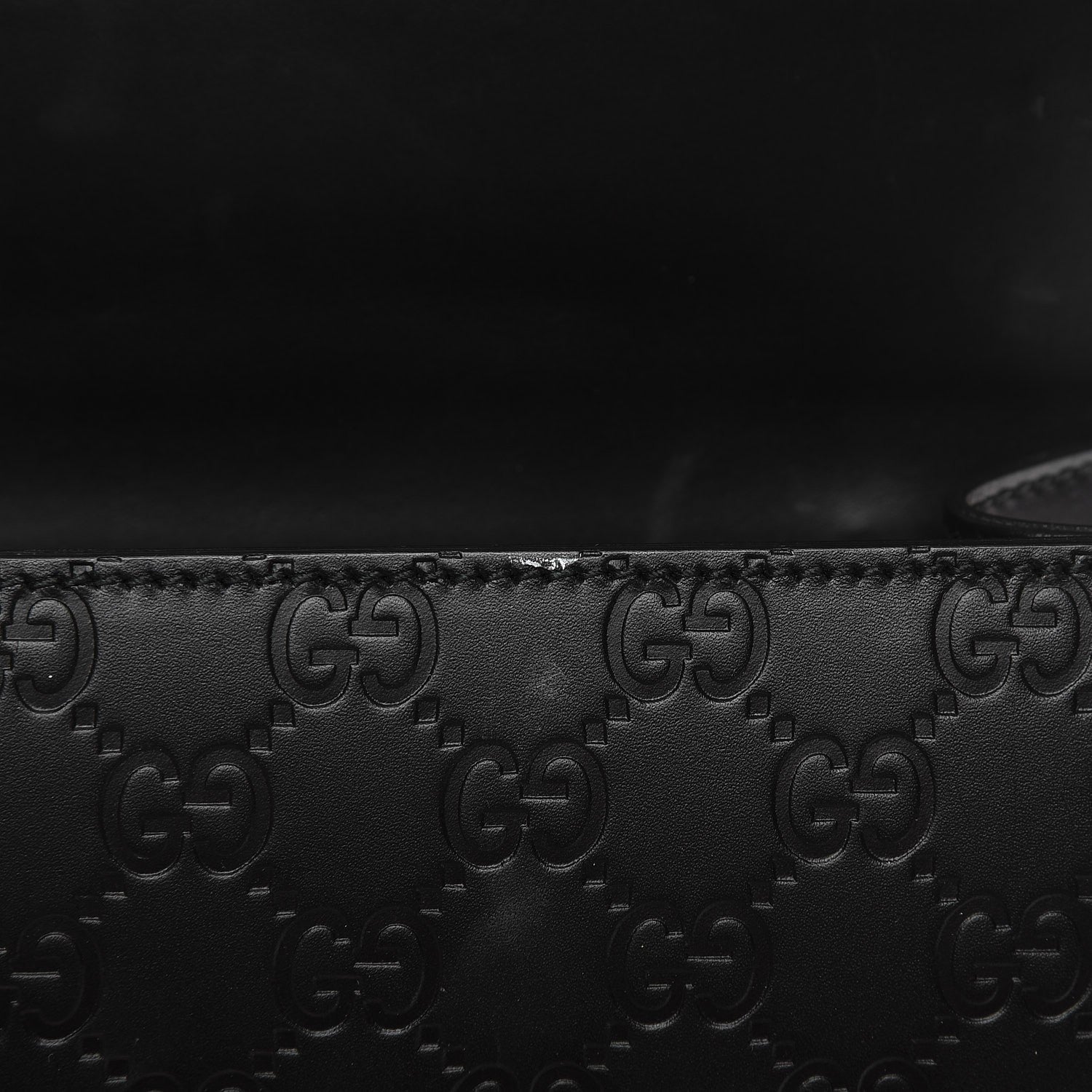 Gucci Guccissima Medium Padlock Shoulder Bag Black 9 of 16