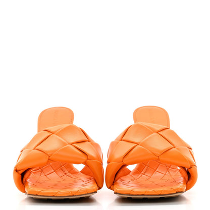 Bottega Veneta Nappa Maxi Intrecciato Lido Mule Sandals 37 Tangerine 2 of 7