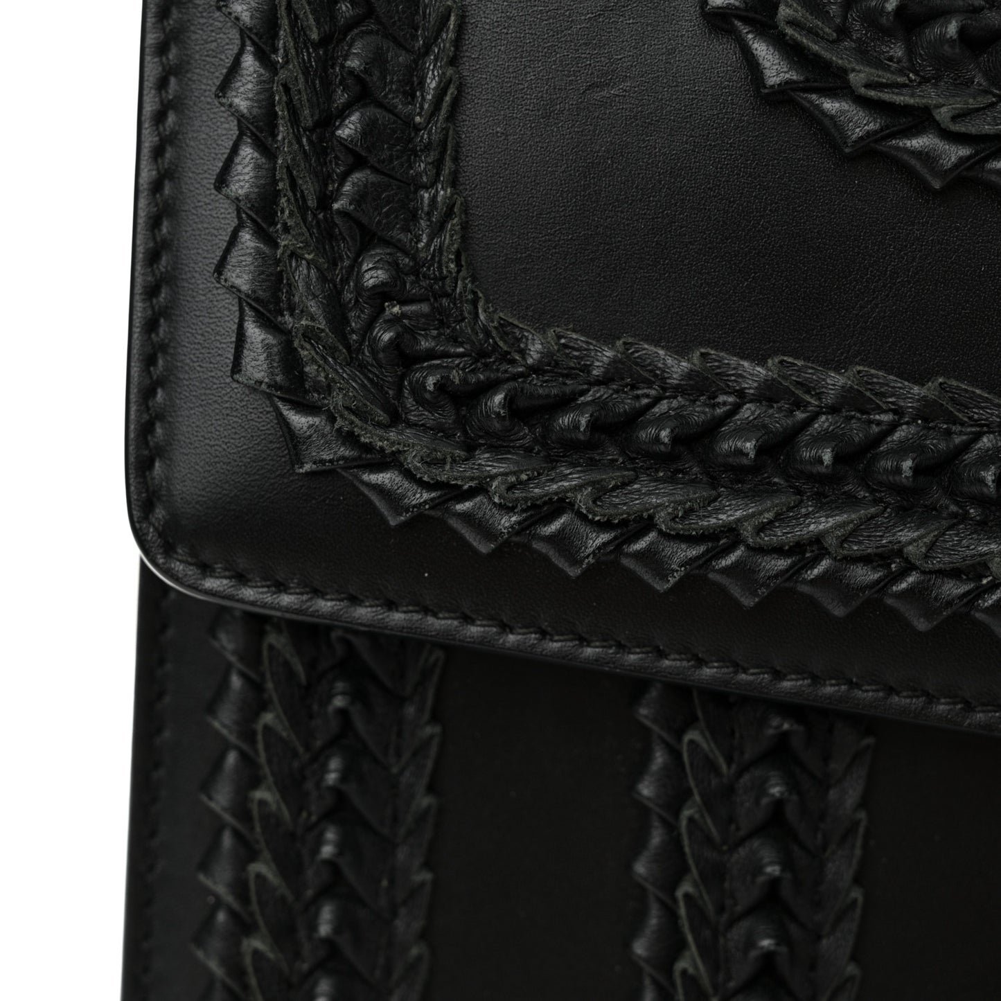 Calfskin Plisse Serpenti Forever Crossbody Bag Black