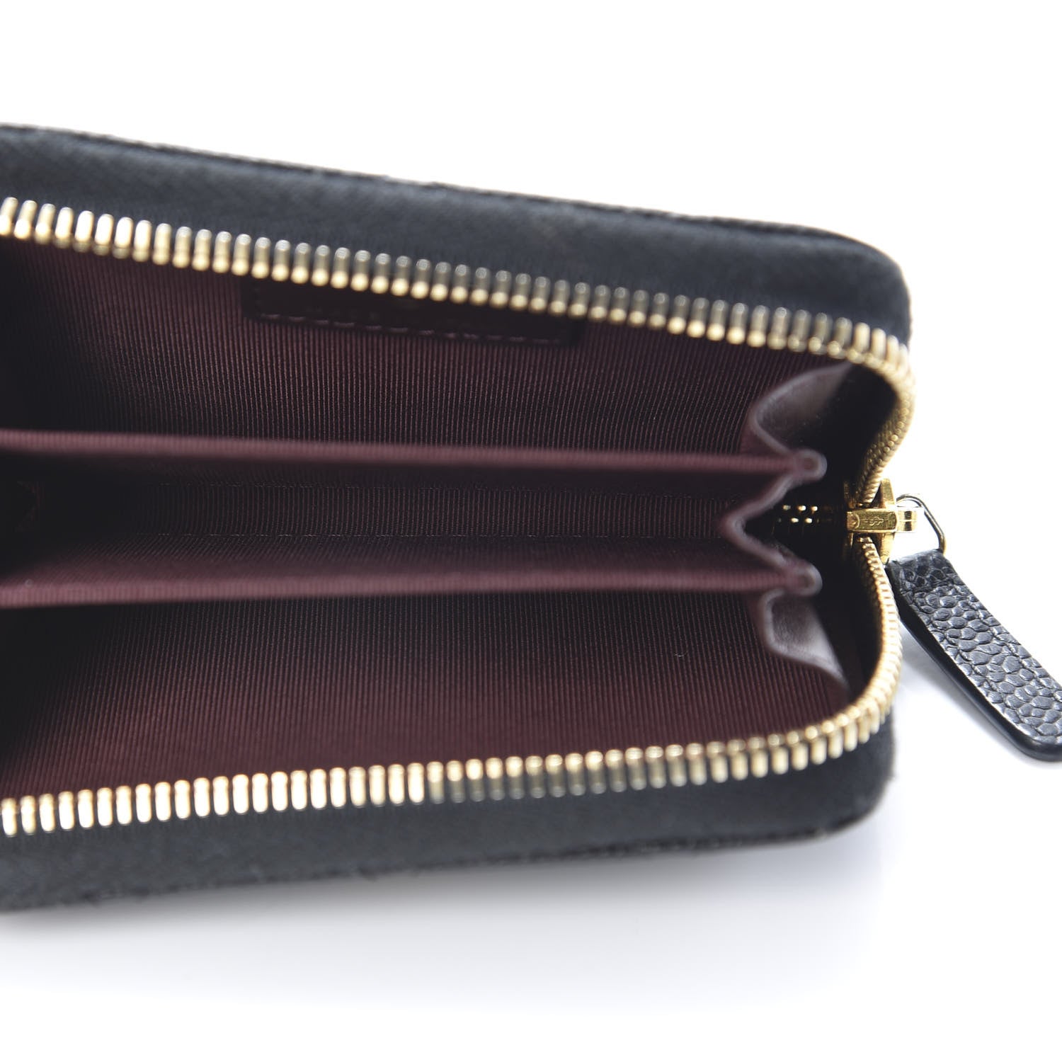 Chanel Caviar Quilted Zip Coin Purse Black 5 of 10