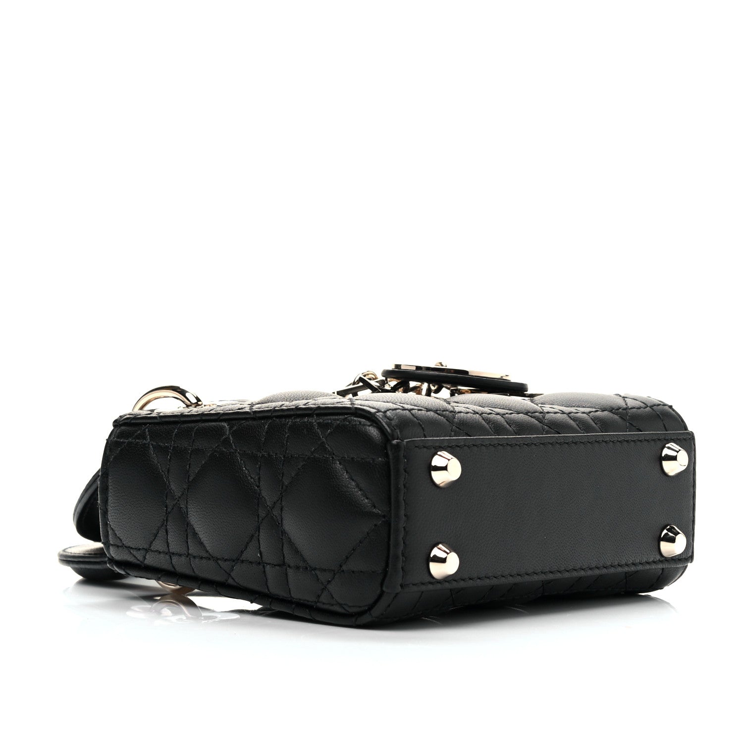 Christian Dior Lambskin Cannage Micro Lady Dior Black 3 of 4