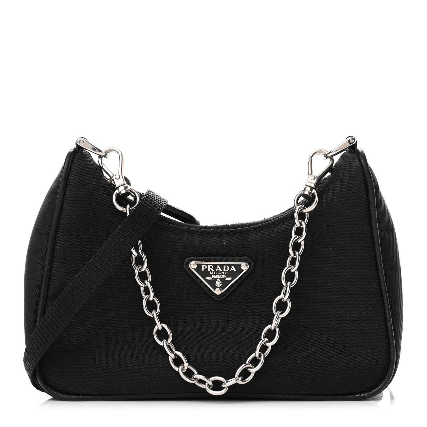 Tessuto Nylon Mini Re-Edition 2000 Shoulder Bag Black