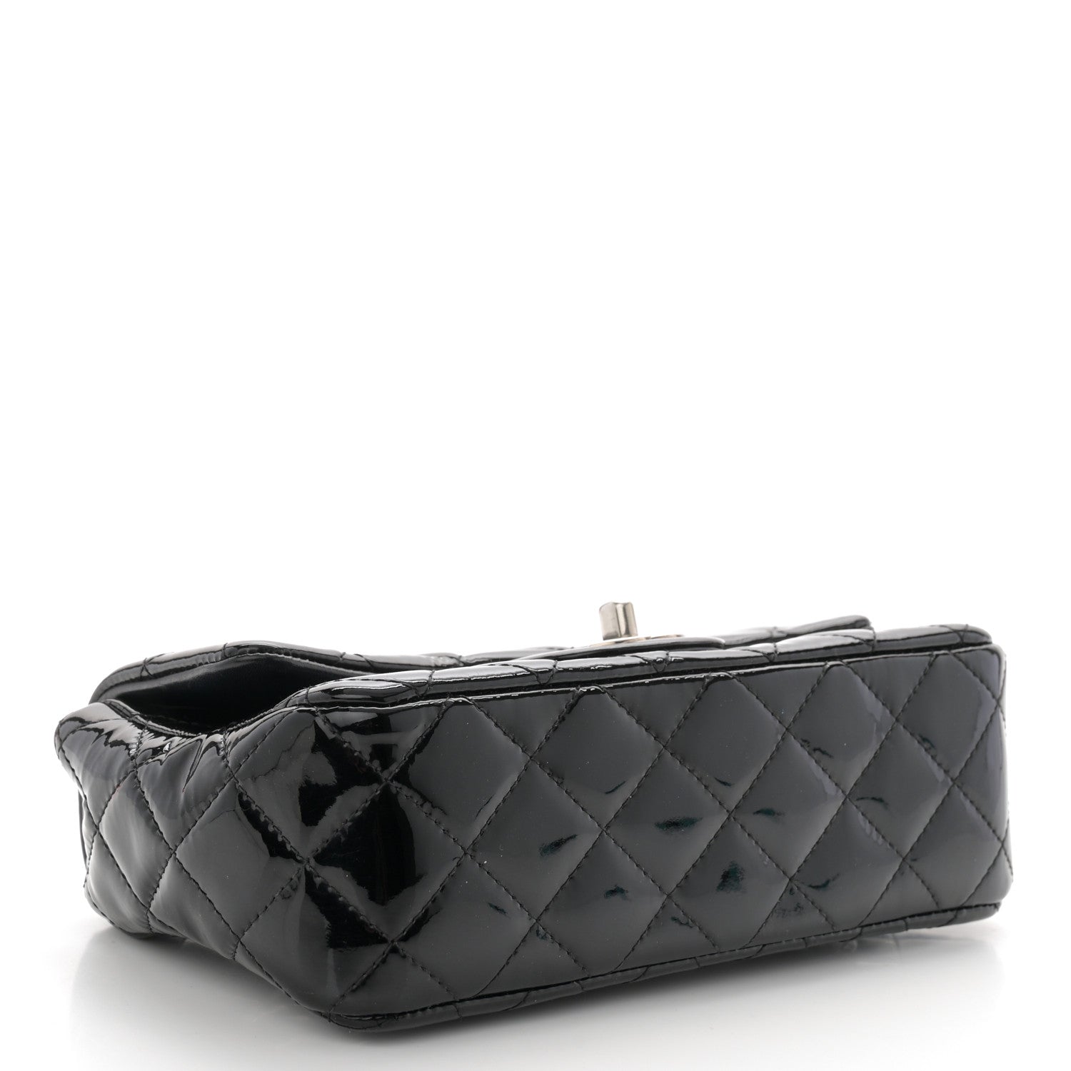 Chanel Patent Calfskin Quilted Mini Rectangular Flap Black 4 of 9