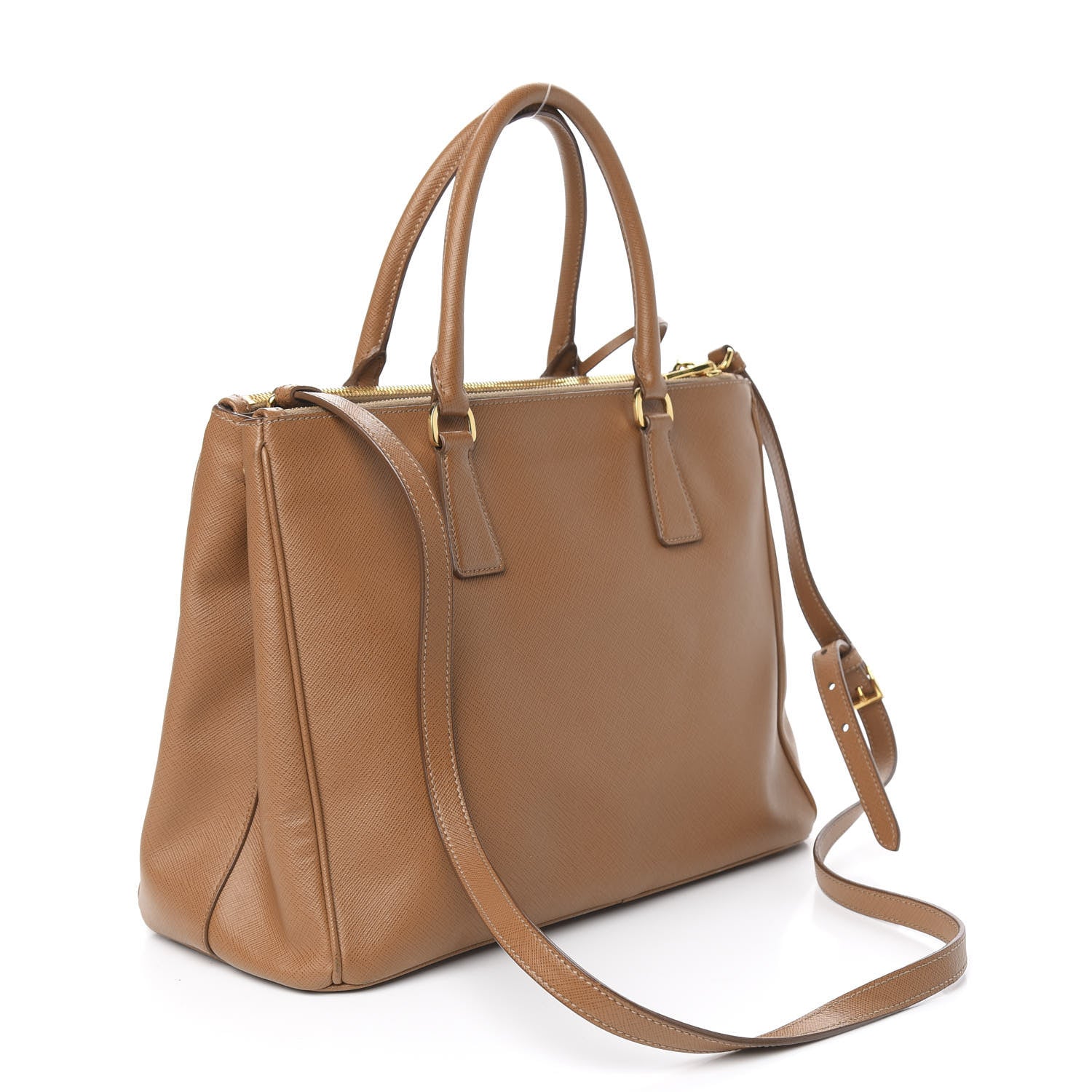 Prada Saffiano Medium Galleria Double Zip Tote Caramel 4 of 16
