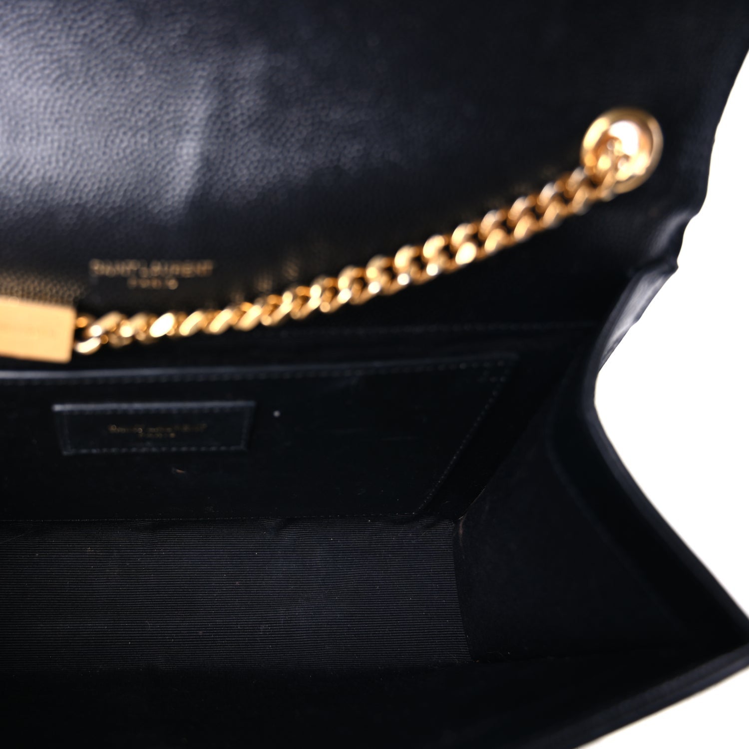 Saint Laurent Grain De Poudre Medium Classic Monogram Kate Satchel Black 4 of 7