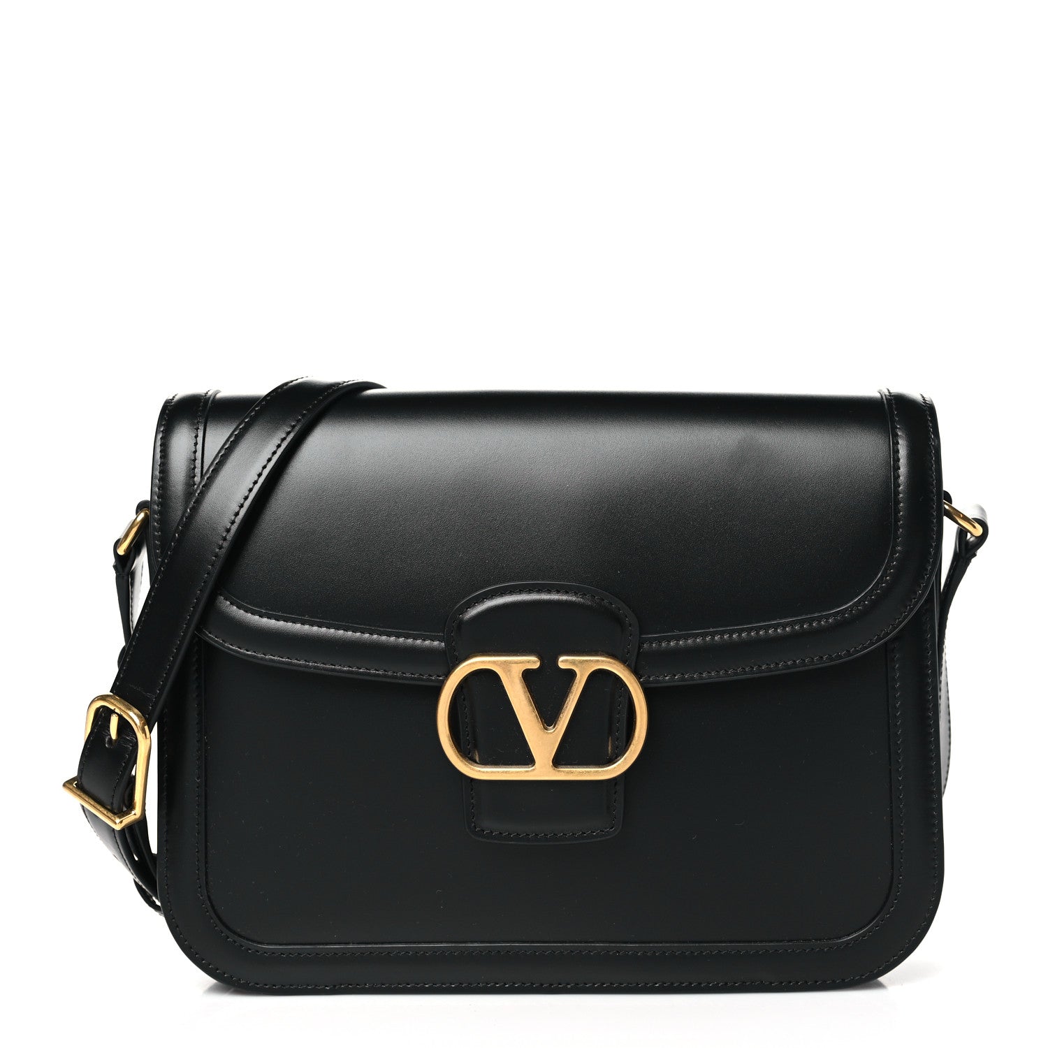 Valentino Garavani Smooth Calfskin 9to5 Shoulder Bag Black 1 of 10