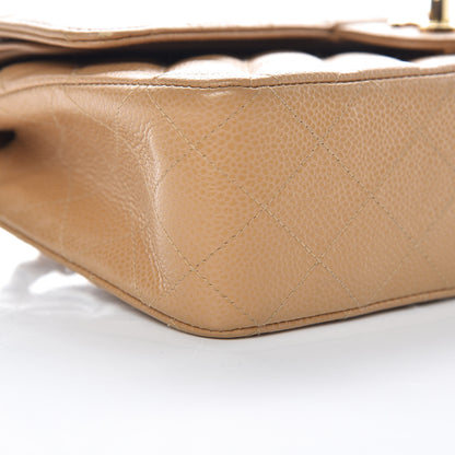 Chanel Caviar Quilted Medium Double Flap Beige Clair 9 of 13