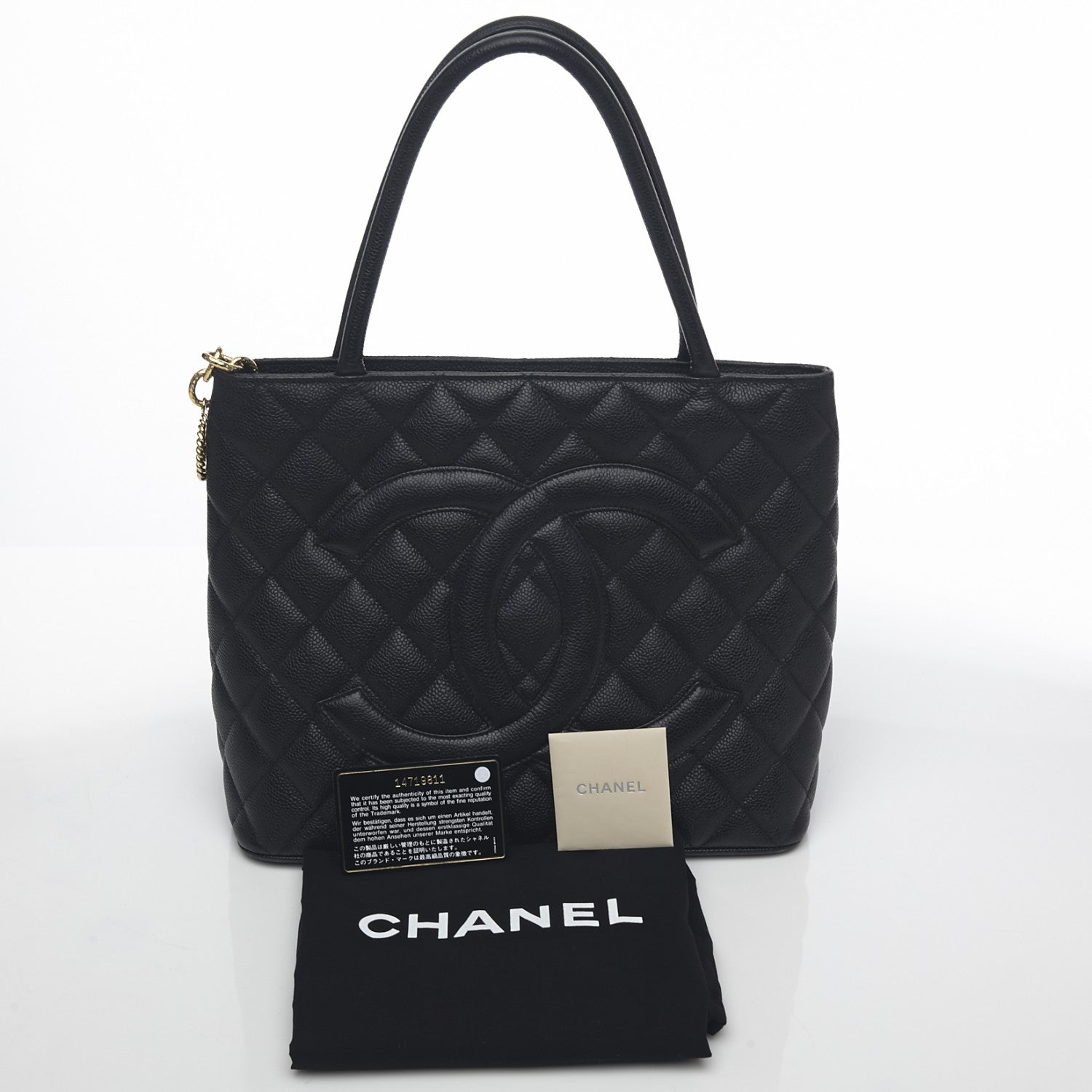 Chanel Caviar Quilted Medallion Tote Black 9 of 10